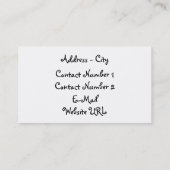 Carte de visite de bannière (Dos)