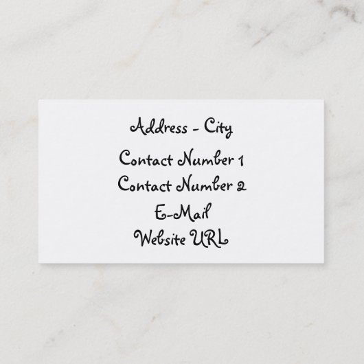 Carte de visite de bannière (Dos)