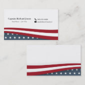 Carte de visite de bannière étoilée (Devant / Derrière)