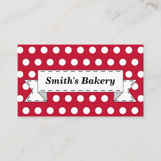 Carte de visite de bannière Red Retro (Devant)