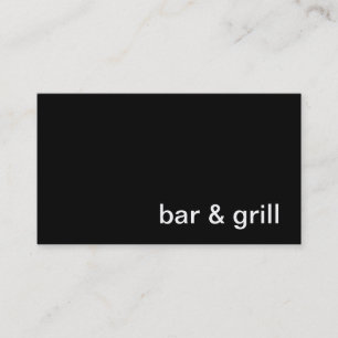 Carte de visite de bar et grill