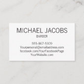 Carte de visite de barbe de coiffeur de (Dos)