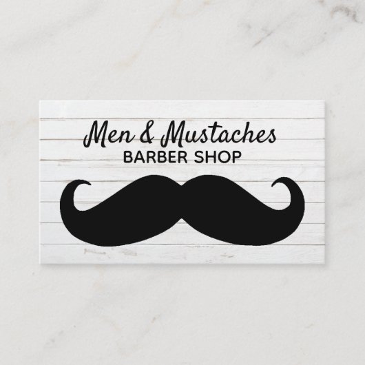 Carte de visite de BarberThemed de moustache (Devant)
