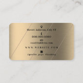 Carte de visite de barbier à fausse texture métall (Dos)