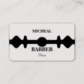 Carte de visite de barbier à lame or Razor simple (Devant)