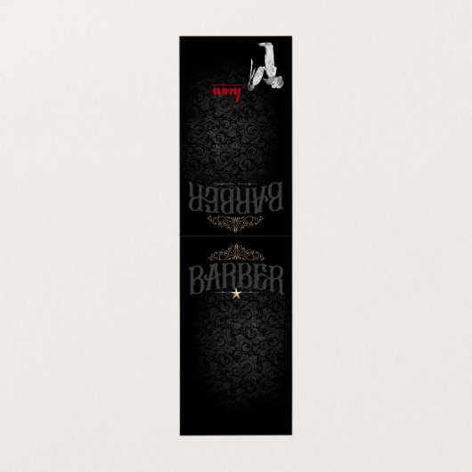 carte de visite de barbier Modèle (Extérieur déplié)