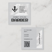 Carte de visite de barbier urbain moderne (Devant / Derrière)