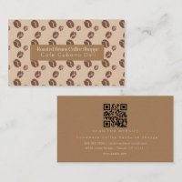 Carte de visite de barista de la boutique de brass