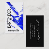 Carte de visite de barman (Devant / Derrière)