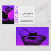 Carte de visite de barman (Devant / Derrière)