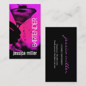 Carte de visite de barman (Devant / Derrière)