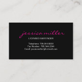 Carte de visite de barman (Dos)