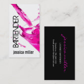 Carte de visite de barman (Devant / Derrière)