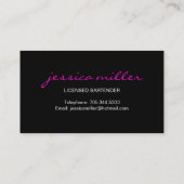 Carte de visite de barman (Dos)