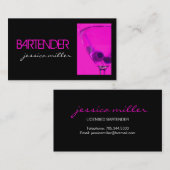 Carte de visite de barman (Devant / Derrière)