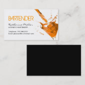 Carte de visite de barman (Devant / Derrière)