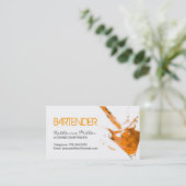 Carte de visite de barman (Debout devant)