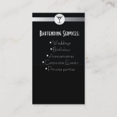 carte de visite de barman de Gatsby des années (Dos)