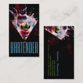 Carte de visite de barman de vie nocturne (Devant / Derrière)