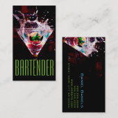 Carte de visite de barman de vie nocturne (Devant / Derrière)