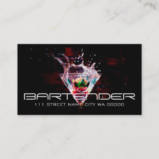 Carte de visite de barman de vie nocturne