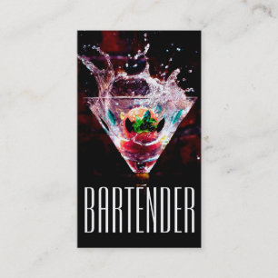 Carte de visite de barman de vie nocturne