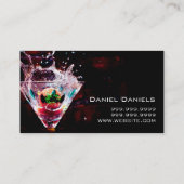 Carte de visite de barman de vie nocturne (Dos)