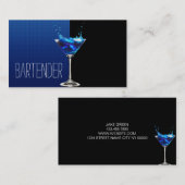Carte de visite de barman professionnel (Devant / Derrière)