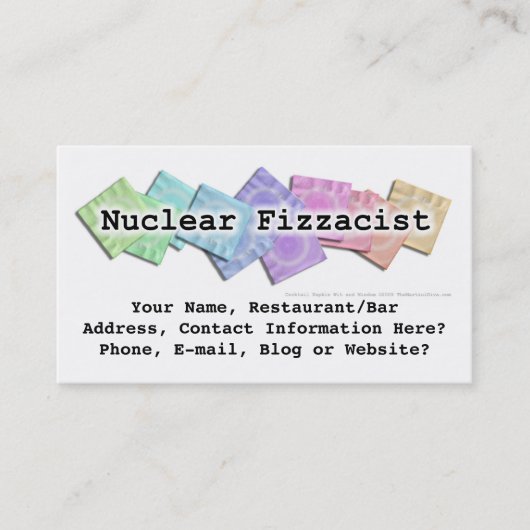 Carte de visite de barre - Fizzacist nucléaire (Devant)