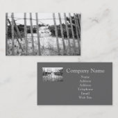 Carte de visite de barrière de plage (Devant / Derrière)