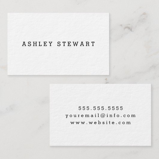 Carte de visite de base (Devant / Derrière)