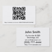 Carte de visite de base (Devant / Derrière)