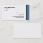 Carte de visite de base avec le détail bleu (Devant / Derrière)