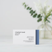 Carte de visite de base avec le détail bleu (Debout devant)