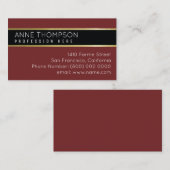 carte de visite de base classe pour toute professi (Devant / Derrière)