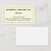 Carte de visite de base de médecin (Devant / Derrière)