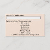 Carte de visite de base de mélange fait sur (Dos)