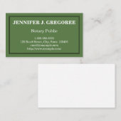 Carte de visite de base de notaire (Devant / Derrière)