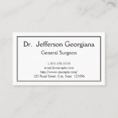 Carte de visite de base du Général Surgeon (Devant)