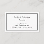 Carte de visite de base et minimum (Devant)