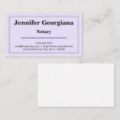 Carte de visite de base et propre de notaire (Devant / Derrière)