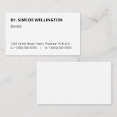 Carte de visite de base, humble et professionnel (Devant / Derrière)