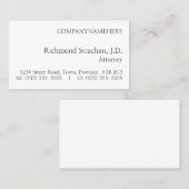 Carte de visite de base minimal (Devant / Derrière)