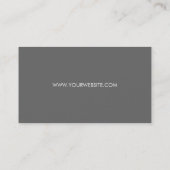 Carte de visite de base minimal gris (Dos)