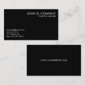 Carte de visite de base minimal noir et blanc (Devant / Derrière)