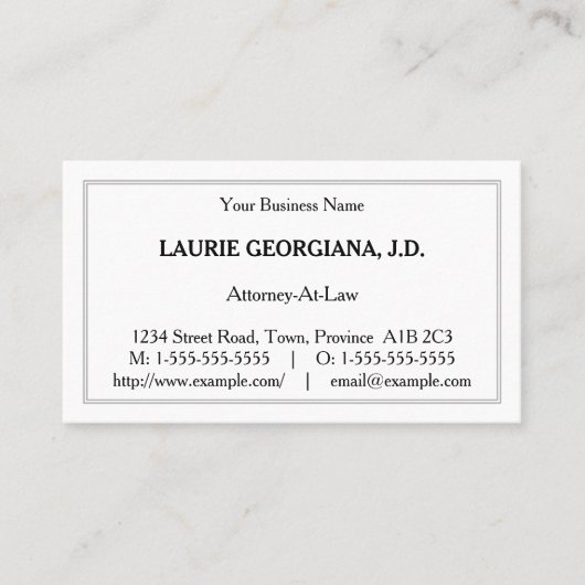 Carte de visite de base, minimaliste (Devant)