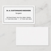 Carte de visite de base, minimaliste (Devant / Derrière)