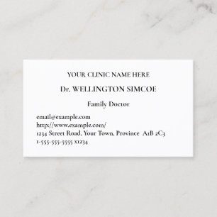 Carte de visite de base, minimum