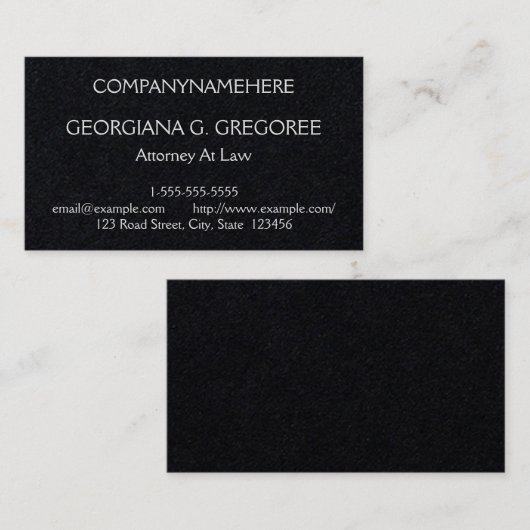 Carte de visite de base, minimum (Devant / Derrière)