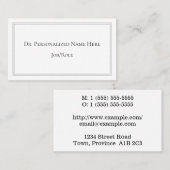 Carte de visite de base, professionnel (Devant / Derrière)
